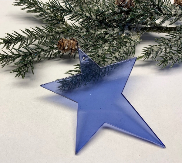 Acrylstern Trendy blau transparent